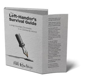 The Left-Hander’s Survival Guide hardback with its jacket open